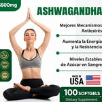𝐀𝐒𝐇𝐖𝐀𝐆𝐀𝐍𝐃𝐇𝐀 𝟓,𝟓𝟎𝟎 𝐌𝐆 Reduce cortisol & estrés +ENVÍO GRATIS